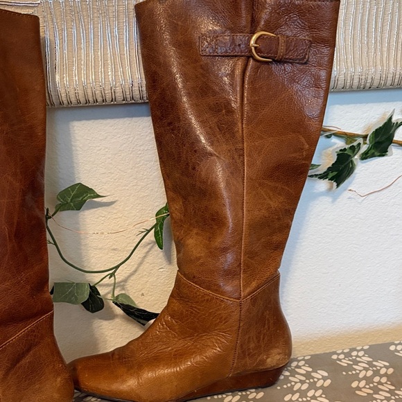 Steven By Steve Madden “Intyce” Brown Leather Heeled Boots - Picture 3 of 7